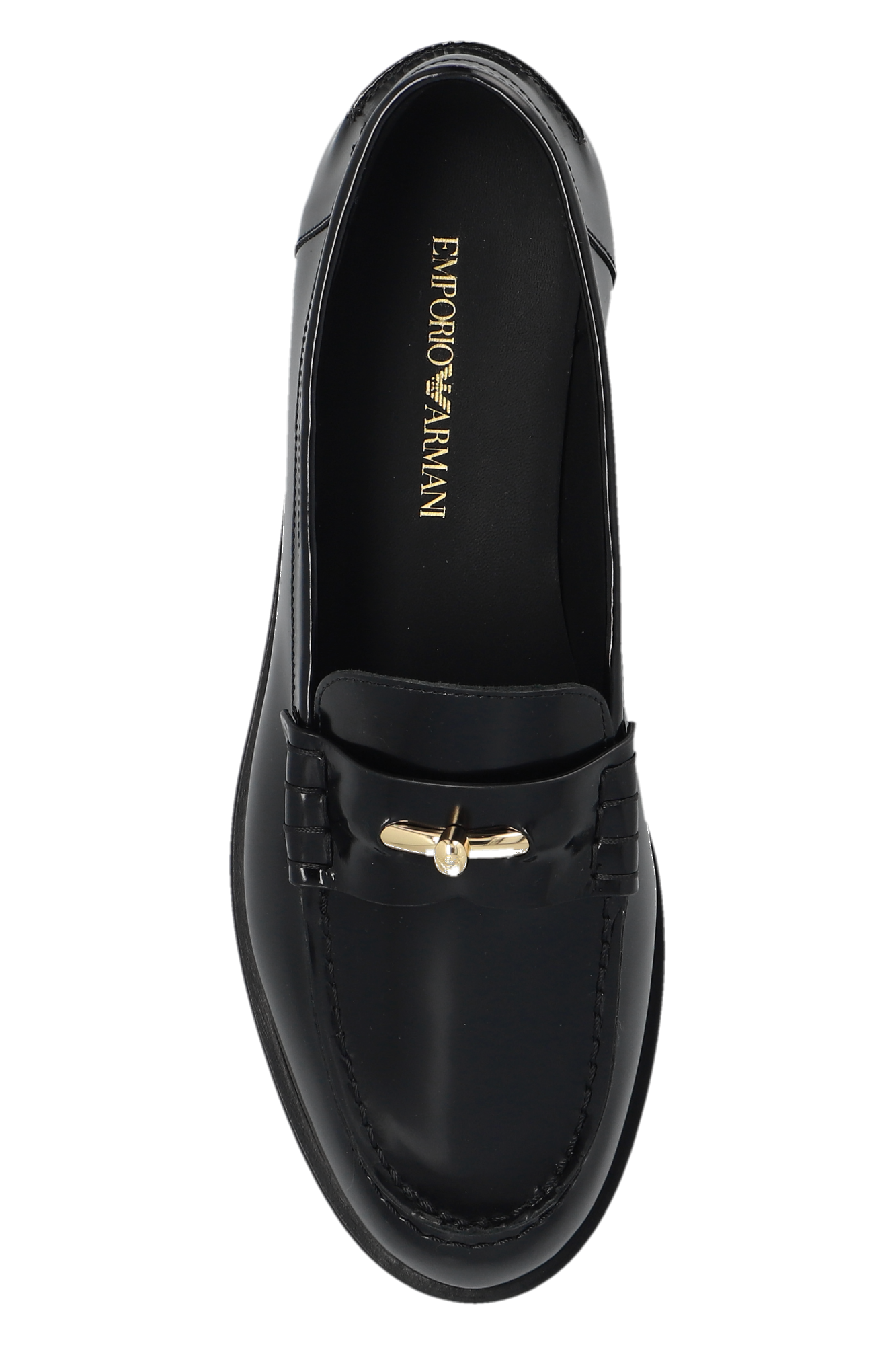 Armani on sale leather loafers